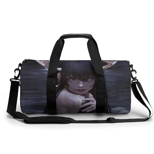 Fantasie Mädchen Sport Duffel Bag Sporttasche Reisetasche Handgepäck Tasche Schwimmtasche Weekender Bag 45x23x23cm von MQRBFLM