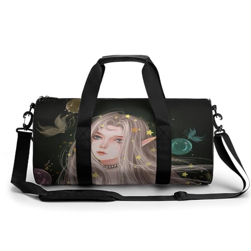 Fee Mädchen Sport Duffel Bag Sporttasche Reisetasche Handgepäck Tasche Schwimmtasche Weekender Bag 45x23x23cm Fee Mädchen Sport Duffel Bag Sporttasche Reisetasche Handgepäck Tasche Schwimmtasche Weekender Bag 45x23x23cm von MQRBFLM