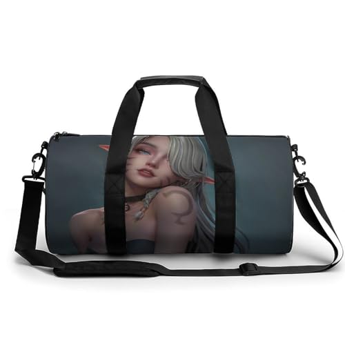 Fee Mädchen Sport Duffel Bag Sporttasche Reisetasche Handgepäck Tasche Schwimmtasche Weekender Bag 45x23x23cm von MQRBFLM