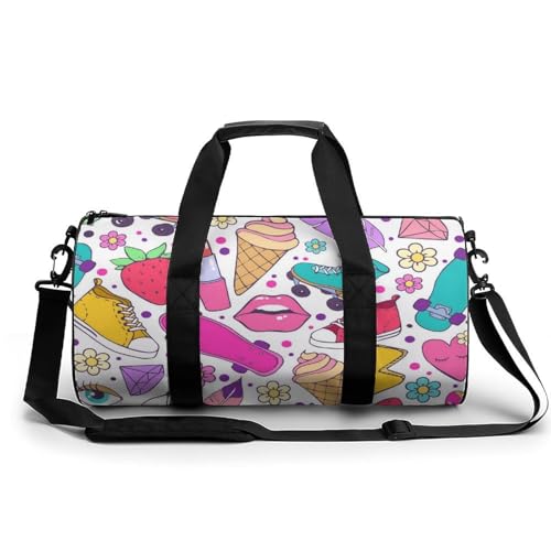 Mädchen Element Sport Duffel Bag Sporttasche Reisetasche Handgepäck Tasche Schwimmtasche Weekender Bag 45x23x23cm von MQRBFLM