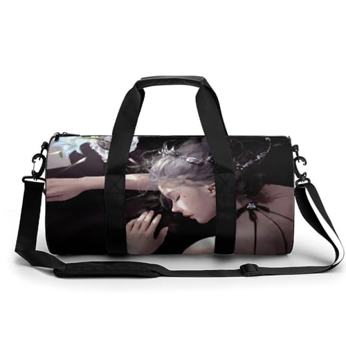 Mädchen Elf Sport Duffel Bag Sporttasche Reisetasche Handgepäck Tasche Schwimmtasche Weekender Bag 45x23x23cm von MQRBFLM