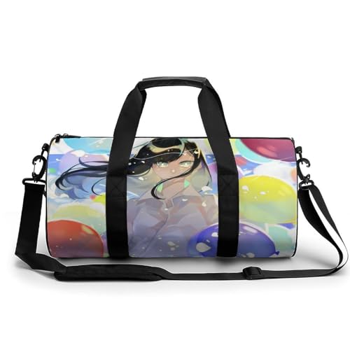 Mädchen Luftballon Sport Duffel Bag Sporttasche Reisetasche Handgepäck Tasche Schwimmtasche Weekender Bag 45x23x23cm von MQRBFLM