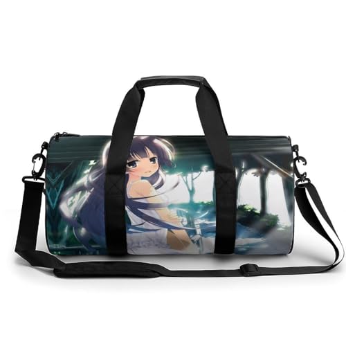 Mädchen Mit Langen Haaren Sport Duffel Bag Sporttasche Reisetasche Handgepäck Tasche Schwimmtasche Weekender Bag 45x23x23cm von MQRBFLM