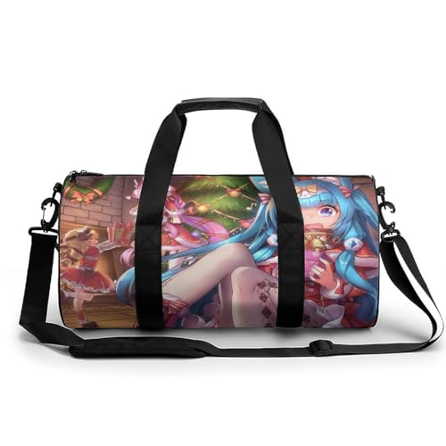 Mädchen Weihnachten Sport Duffel Bag Sporttasche Reisetasche Handgepäck Tasche Schwimmtasche Weekender Bag 45x23x23cm von MQRBFLM