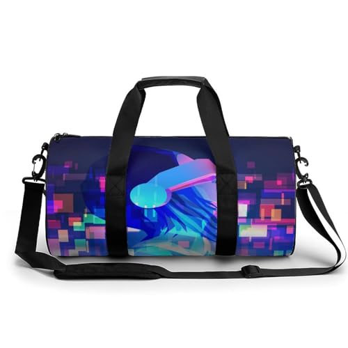 Technik Mädchen Sport Duffel Bag Sporttasche Reisetasche Handgepäck Tasche Schwimmtasche Weekender Bag 45x23x23cm von MQRBFLM