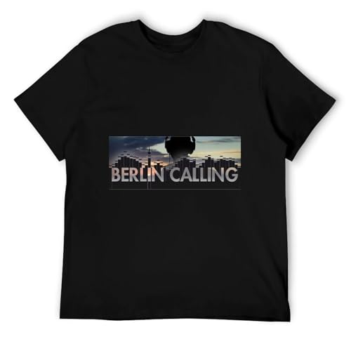 Berlin Calling Paul Kalkbrenner Elettronic Music Oversize T Shirt Fashion Men Black von MQTFashFB