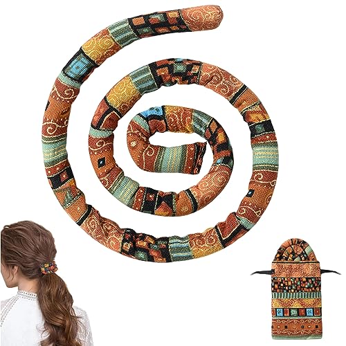 Spiral Lock Haarbinde, 66CM Dreadlock Zubehör Dreadlock Haargummi für Frauen und Männer, Pferdeschwanz Halter für Frauen und Männer Lange Dreads Dicke Lockige Haarhalter von MQWDGJ