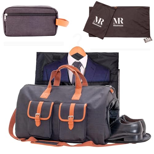 MR Hustman Herren-Reisetasche 3-in-1 – Leichter Weekender mit Anzugschutz, Kultur-, Schuh- und Wäschebeutel – Ideal für Geschäftsreisen & Kurztrips (1–7 Tage), Reißverschluss mit lebenslanger Garantie von MR Hustman