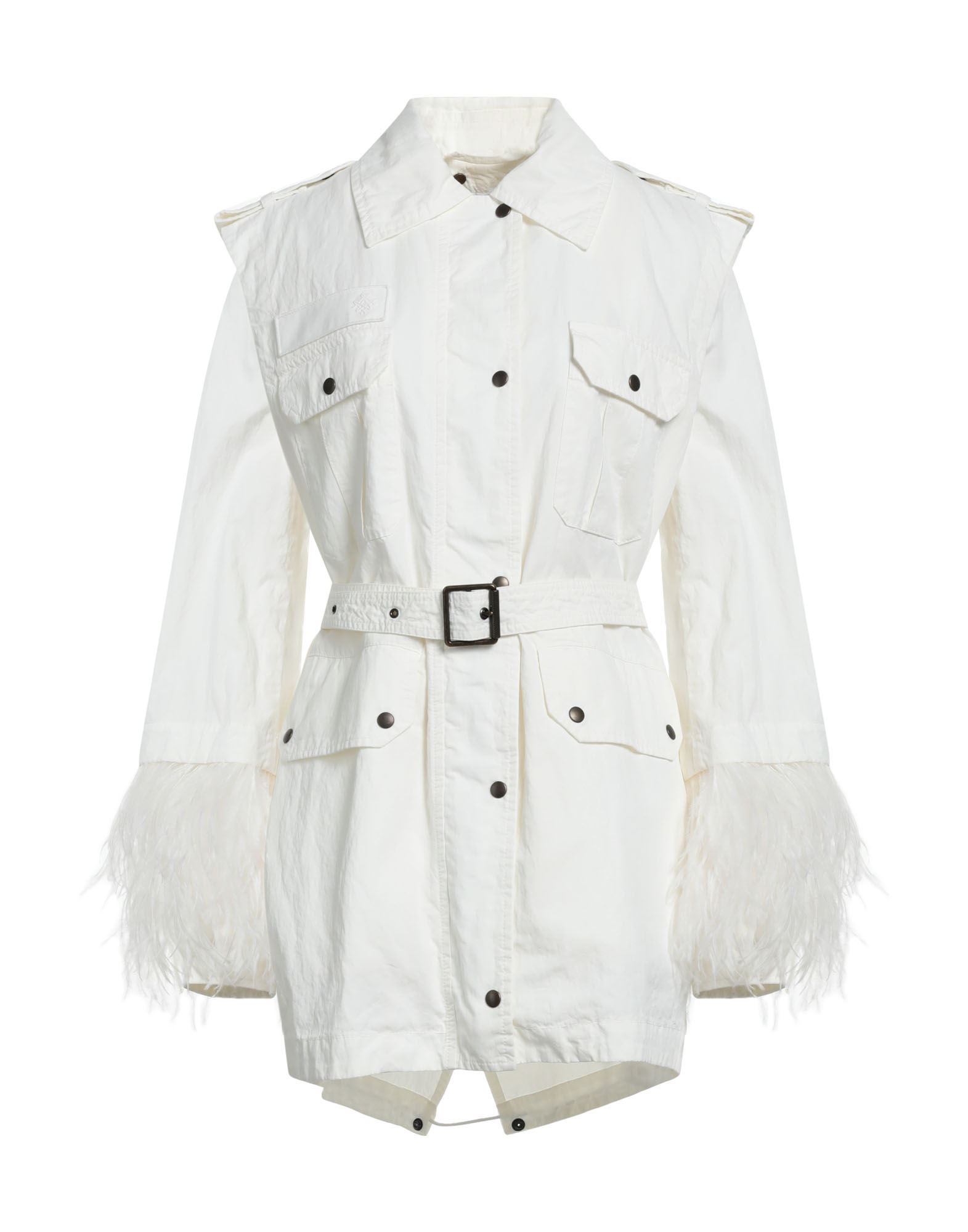 MR & MRS ITALY Lange Jacke Damen Off white von MR & MRS ITALY