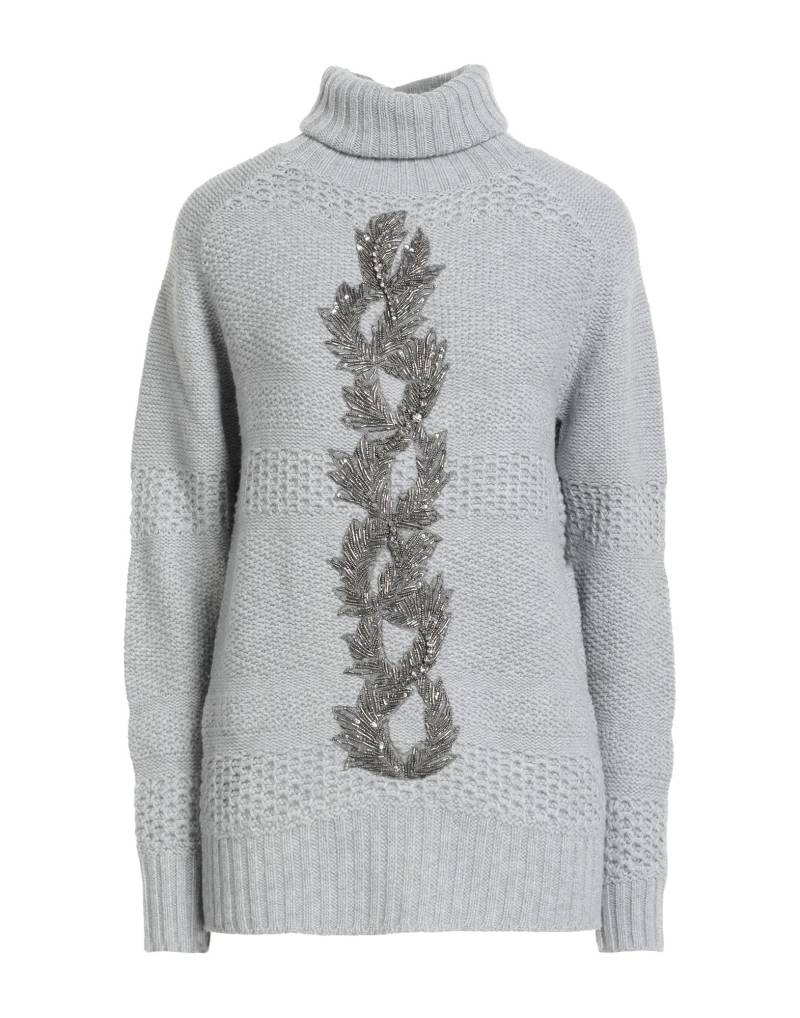 MR & MRS ITALY Rollkragenpullover Damen Hellgrau von MR & MRS ITALY