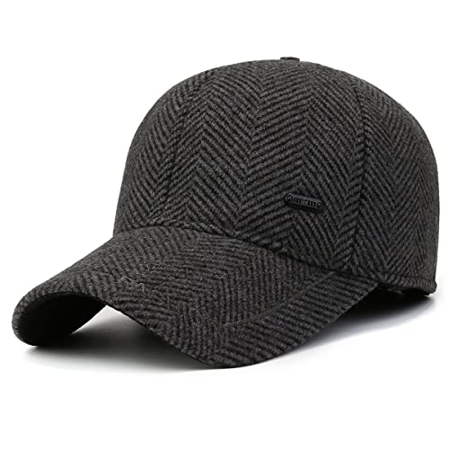 MRACSIY Herren Baseball Cap Wintermütze 57-61cm (Grau 08) von MRACSIY