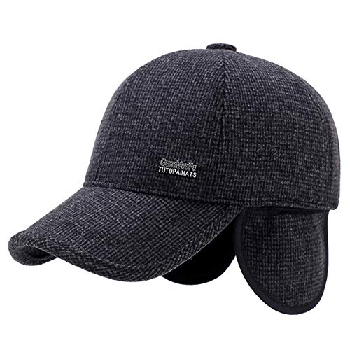 MRACSIY Herren Baseball Cap Wintermütze 57-61cm (Schwarz 044B) von MRACSIY