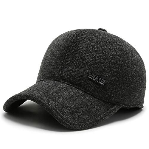 MRACSIY Herren Baseball Cap Wintermütze 57-61cm (Schwarz 17B) von MRACSIY