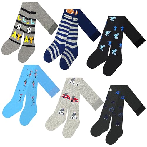 6er Pack Jungen Kinder Strickstrumpfhose Baby Strumpfhose feingestrickt baumwolle 12777 (6er Pack Modell 1 122-128) von MRCC