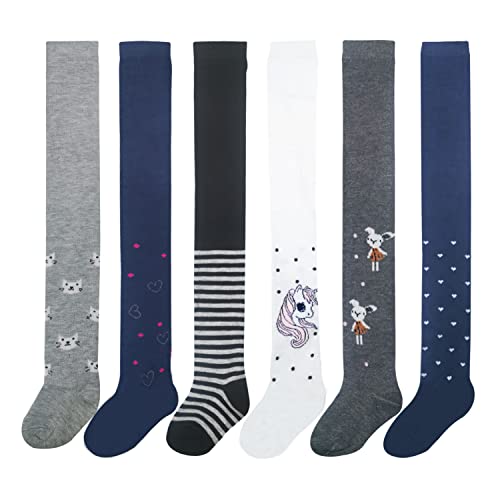 6er Pack Mädchen Kinder Strickstrumpfhose Baby Strumpfhose feingestrickt baumwolle 13333 (110-116, 6er Pack Modell 1) von MRCC