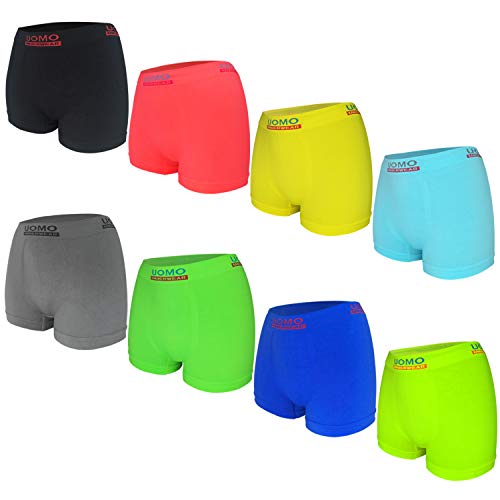 MRCC 6/8/12er Pack Jungen Boxer Shorts Briefs Boxershorts Unterwäsche Unterhosen Retro Pants Schlüpfer 10018 (DE/NL/SE/PL, Alter, 10 Jahre, 12 Jahre, Regular, 8er Pack Mehrfarbig) von MRCC