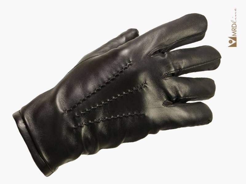 Handgefertigte Schwarze Herrenhandschuhe Aus Lammleder Mit Wolle Gefüttert. Winterhandschuhe. Sehr Weich, Warm Und Bequem..geschenk Für Ihn von MRDline
