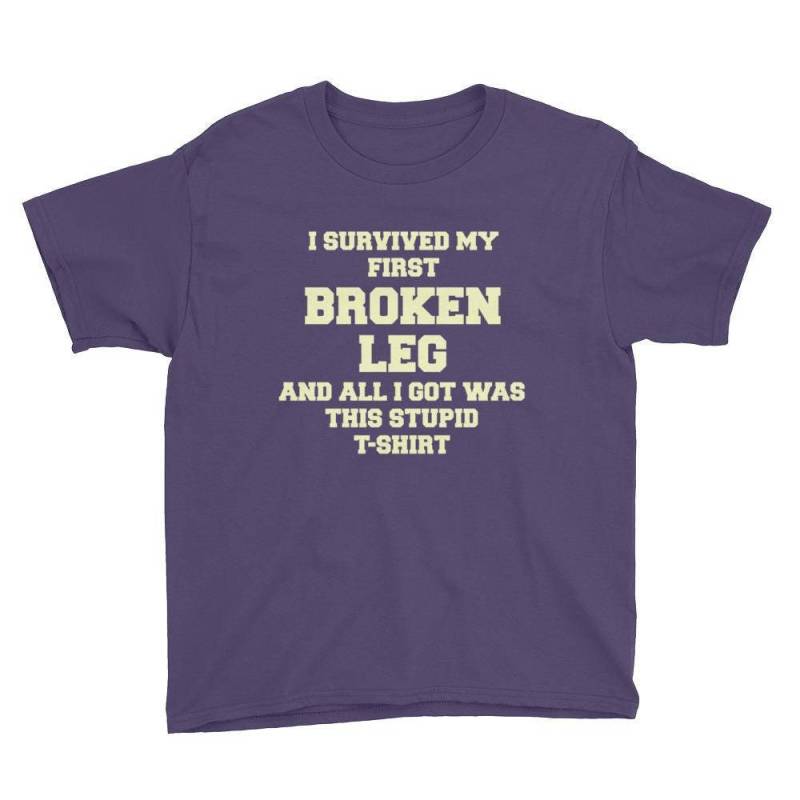 Kinder Broken Leg Shirt Lustig Bekommen Gut Bald Geschenk Verletzung Erholung T-Shirt - Jugend Größe von MRKPrints