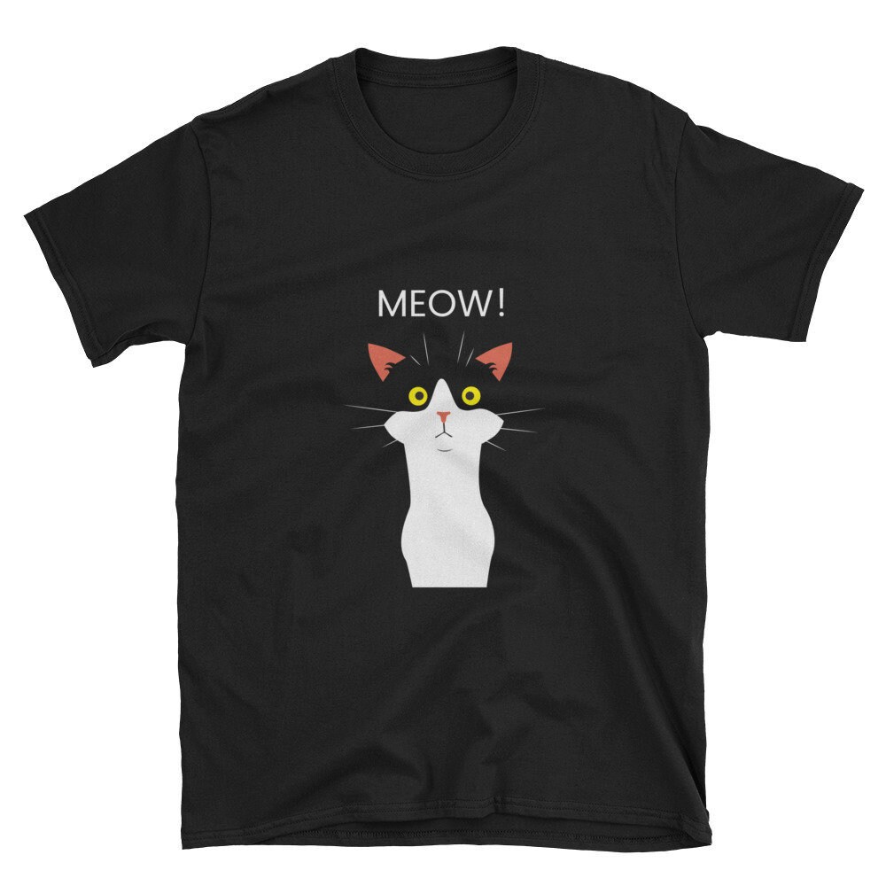 Miau Shirt Katze Purrty Hemd Meowt Geschenk Für Katzendame Mama Papa Süßes Kurzarm Unisex T-Shirt von MRKPrints