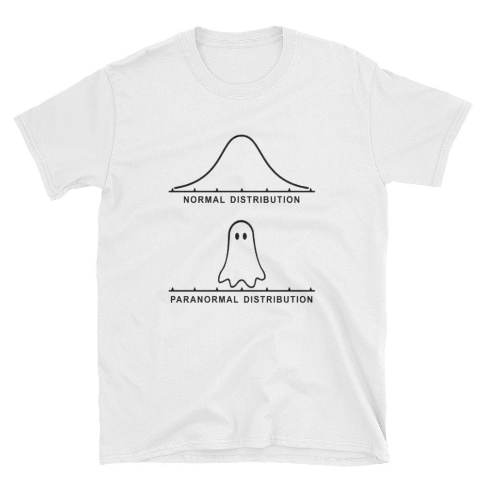 Paranormale Verteilung Halloween Ghost Mathe Statistik T-Shirt Shirt Kurzarm-Unisex von MRKPrints