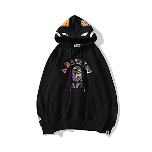 MRRTIME Bape Shark Hoodie, Bape Kapuzenpullover, Men's Jacket, Men's 3D Camouflage Shark Head Hooded Jacket, Hoodie with zipping, Street Fashion, Hoodie with zipping 04,P,L von MRRTIME