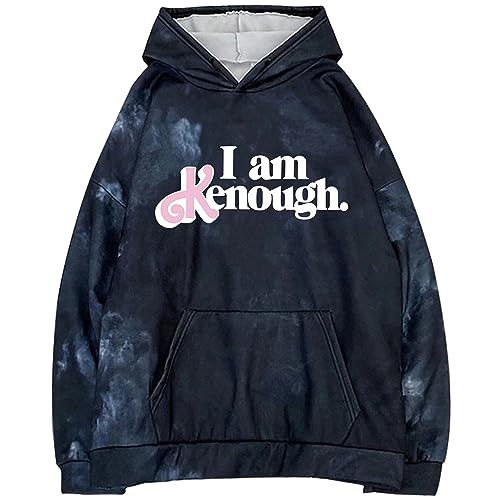 MRRTIME I am K Enough Hoodie Long Sleeve Pull Over I am K Enough Hooded Gift for Men and Women Hoodie Sweatshirt Long Sleeve Pullover Kenough Tie Dye with Hood Am Printed Streetwear von MRRTIME