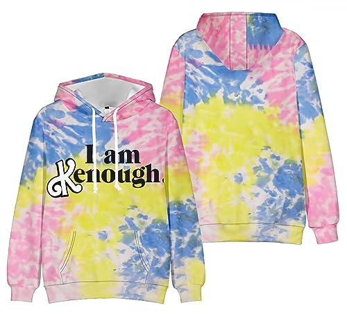 MRRTIME I am K Enough Hoodie Long Sleeve Pull Over I am Kenough Hoodie 3D Tie Dye Print Long Sleeve Hoodie Pullover for Men Women Am Enough Printed Streetwear von MRRTIME