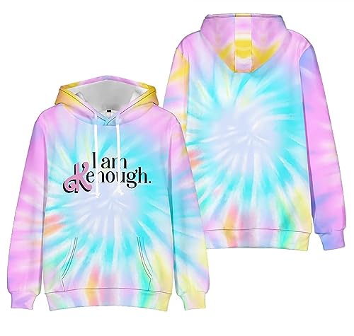 MRRTIME I am K Enough Hoodie Long Sleeve Pull Over I am Kenough Hoodie 3D Tie Dye Print Long Sleeve Hoodie Pullover for Men Women Am Enough Printed Streetwear von MRRTIME