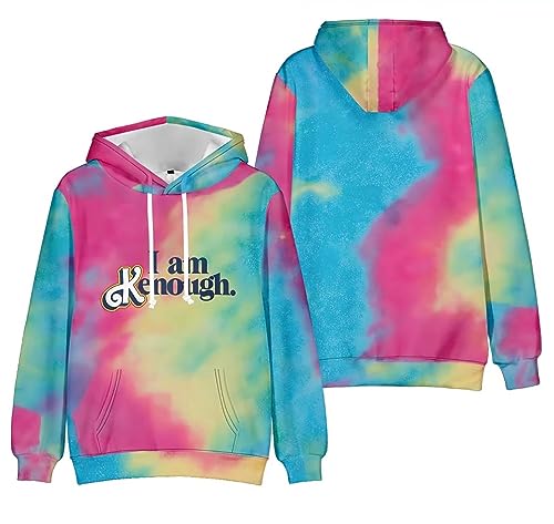 MRRTIME I am K Enough Hoodie Long Sleeve Pull Over I am Kenough Hoodie 3D Tie Dye Print Long Sleeve Hoodie Pullover for Men Women Am Enough Printed Streetwear von MRRTIME