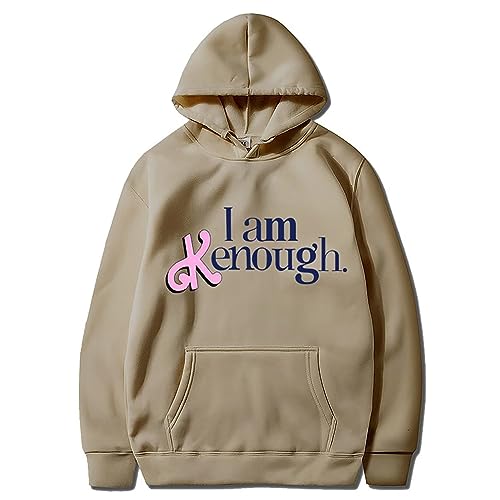 MRRTIME I am KEnough Hooded Gift for Men and Women Hoodie Sweatshirt Long Sleeve Pullover Sweatshirts Printed Streetwear Kenough Pull Over Tie Dye with Hood von MRRTIME