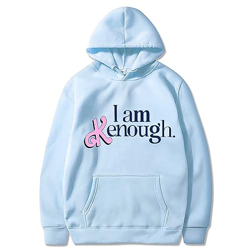 MRRTIME I am KEnough Hooded Gift for Men and Women Hoodie Sweatshirt Long Sleeve Pullover Sweatshirts Printed Streetwear Kenough Pull Over Tie Dye with Hood von MRRTIME