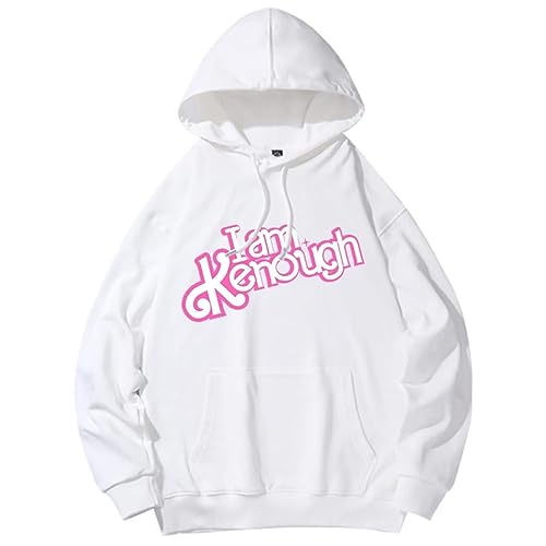 MRRTIME I am KEnough Hooded Gift for Men and Women Hoodie Sweatshirt Long Sleeve Pullover Sweatshirts Printed Streetwear Kenough Pull Over Tie Dye with Hood von MRRTIME