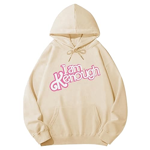 MRRTIME I am KEnough Hooded Gift for Men and Women Hoodie Sweatshirt Long Sleeve Pullover Sweatshirts Printed Streetwear Kenough Pull Over Tie Dye with Hood von MRRTIME