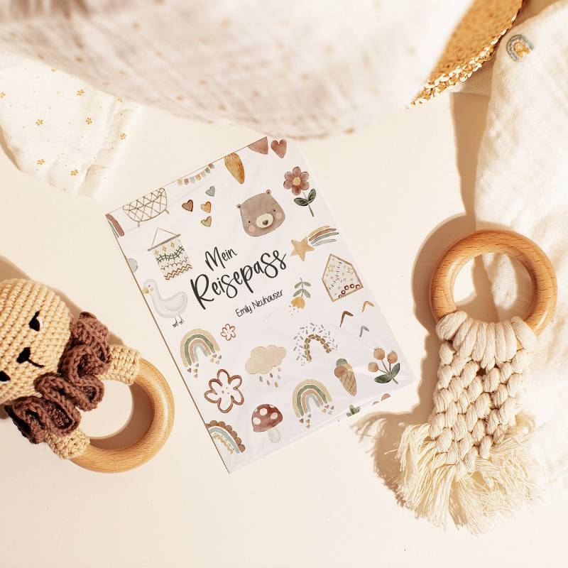 Kinderreisepass "Boho Doodle" Reisepass Hülle von MRSLOVELYde