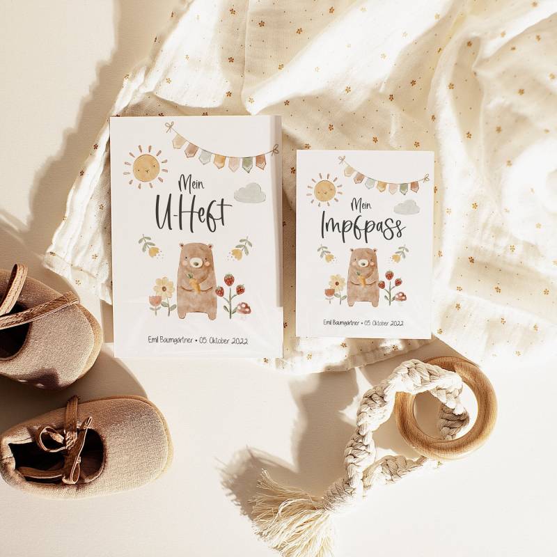U-Heft Impfpass Hüllen Set "Boho Doodle 2.0" U-Hefthülle Impfpasshülle von MRSLOVELYde