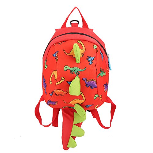 Dinosaurier - Kleinkindtasche Cartoon - für Vorschuljungen Mädchen Große Kapazität Verstellbare Gurte Realistisches Design Multicolor Nylon Material Größe 20x12x26cm (Rot) von MRSTORY