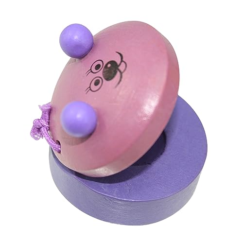 Hölzerne Kastagnetten für Kinder Tierisches Design Bit Farben Musik Instrumente Pädagogisches Spielzeug für Baby Frühes Lernen (F) von MRSTORY