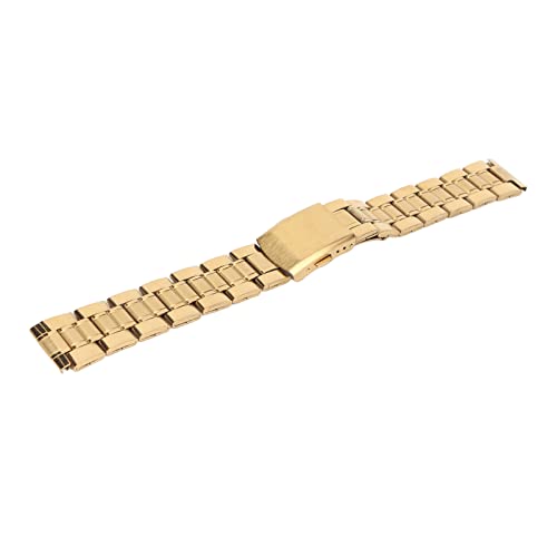 MRSTORY Edelstahl -Uhr -Uhr -Band Double Lock Schnalle Ersatz Metallgurt Männer Frauen Gold Uhrband (22 mm) von MRSTORY