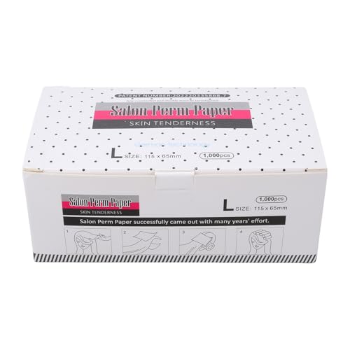 MRSTORY Haare Perm Papier Atmungsfreier Hitzebeständiger Härte Ultra Dünnes Mesh -Styling -Lockenpapier für Salon Haus Verwenden Holzpulppapier 1000 Stück (115 * 65 mm) von MRSTORY