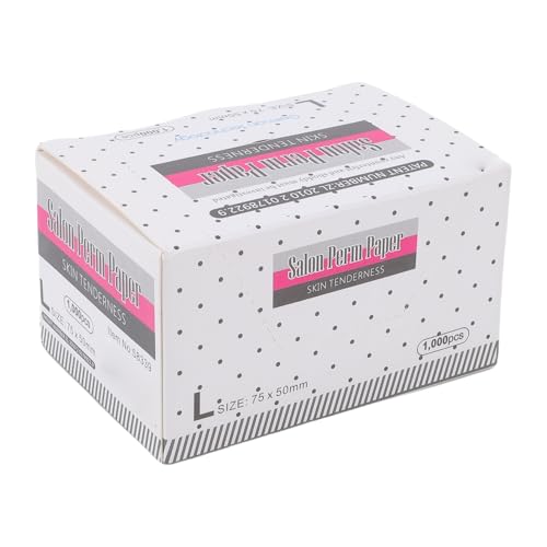 MRSTORY Haare Perm Papier Atmungsfreier Hitzebeständiger Härte Ultra Dünnes Mesh -Styling -Lockenpapier für Salon Haus Verwenden Holzpulppapier 1000 Stück (75 * 50 mm) von MRSTORY