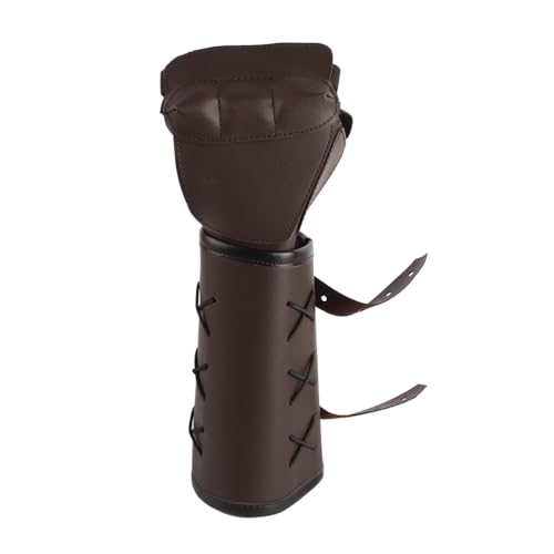 MRSTORY Retro Gauntlet Armband Steampunk Arm Manschette Gothic Leder Kostümbracer für Rollenspiele Mittelalterlicher Rittergurte (#2) von MRSTORY