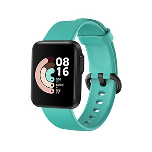 MRSTORY Sehen Sie Band Kompatible Mi Lite Lite Smart Ersatz Silikongurt Armband Leichte Langlebige Atmungsaktiv (Minzgrün) von MRSTORY