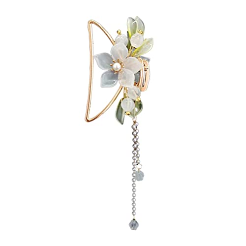Vintage -Stil Blumenklammern Metall Haarklauen Fashion Haarklemme Quasten Haartizen Haarzubehör für Frauen Mädchen Elegantes Design Hochwertiges Legierungsmaterial Leichtes (A) von MRSTORY