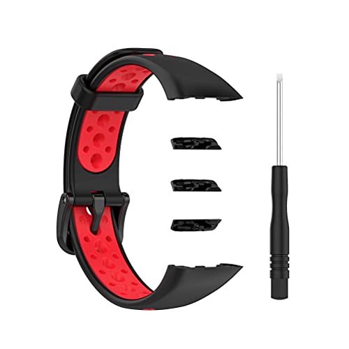 Wasserdichte Watch -Gurt -Ersatzgurt TPU Watch Band Doppelfarbener Ersatzriemen für Band 6 und Ehrenband 6 mit 10 Farben und Perfektem Fit -Design Kompatibel (G) von MRSTORY