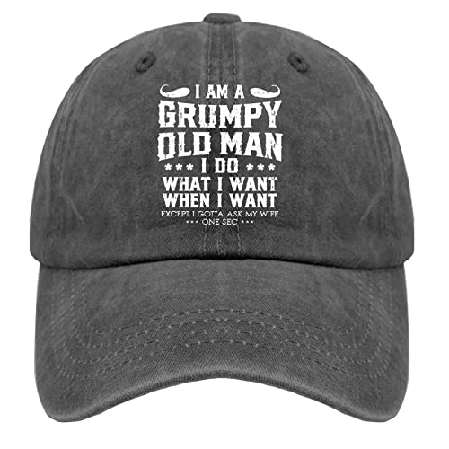 Baseball Caps I Am a Grumpy Old Man I Do What I Want When I Want Baseball Cap for Men von MRUDM