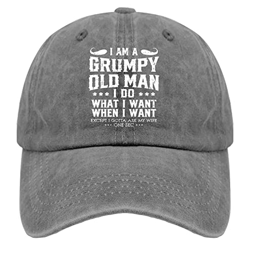 Baseball Caps I Am a Grumpy Old Man I Do What I Want When I Want Baseball Cap for Men von MRUDM