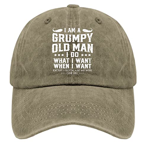 Baseball Caps I Am a Grumpy Old Man I Do What I Want When I Want Baseball Cap for Men von MRUDM