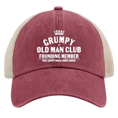 MRUDM Grumpy Old Man Club Hat Trucker Hat Men Vintage Mesh Baseball Cap for Summer von MRUDM