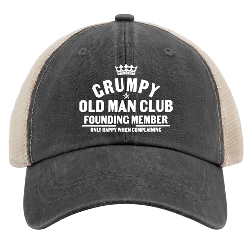 MRUDM Grumpy Old Man Club Hat Trucker Hat Men Vintage Mesh Baseball Cap for Summer von MRUDM