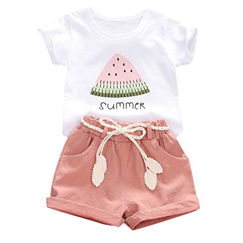 MRULIC Baby Mädchen Outfits Kleidung Bowknot Weste Tops + Plaid Shorts Hosen Sets Anzug 1-6 Jahre von MRULIC